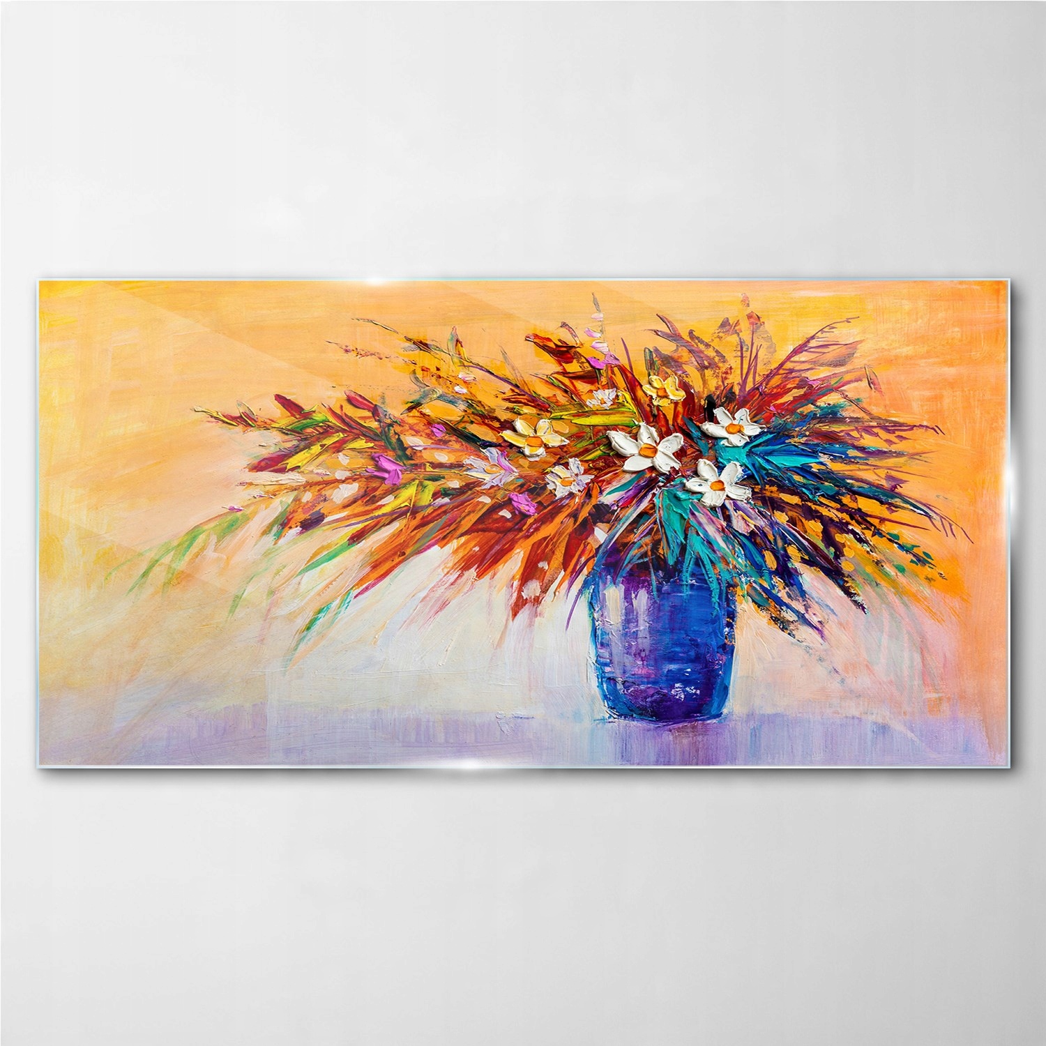 

Obraz szklany na ścianę Niebieski wazon 100x50 cm