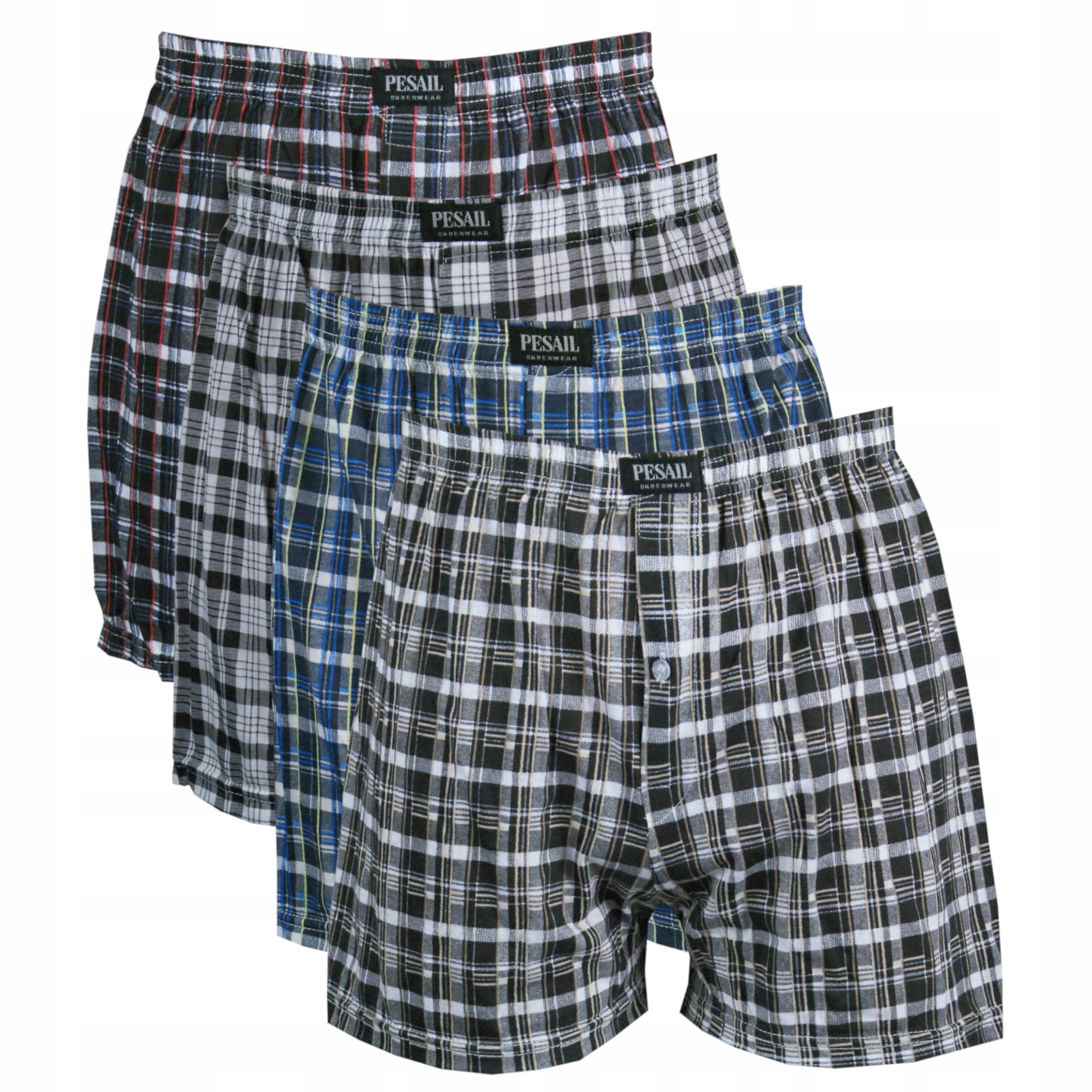 W# 4 x MĘSKIE BOKSERKI MAJTKI LUŹNE - L