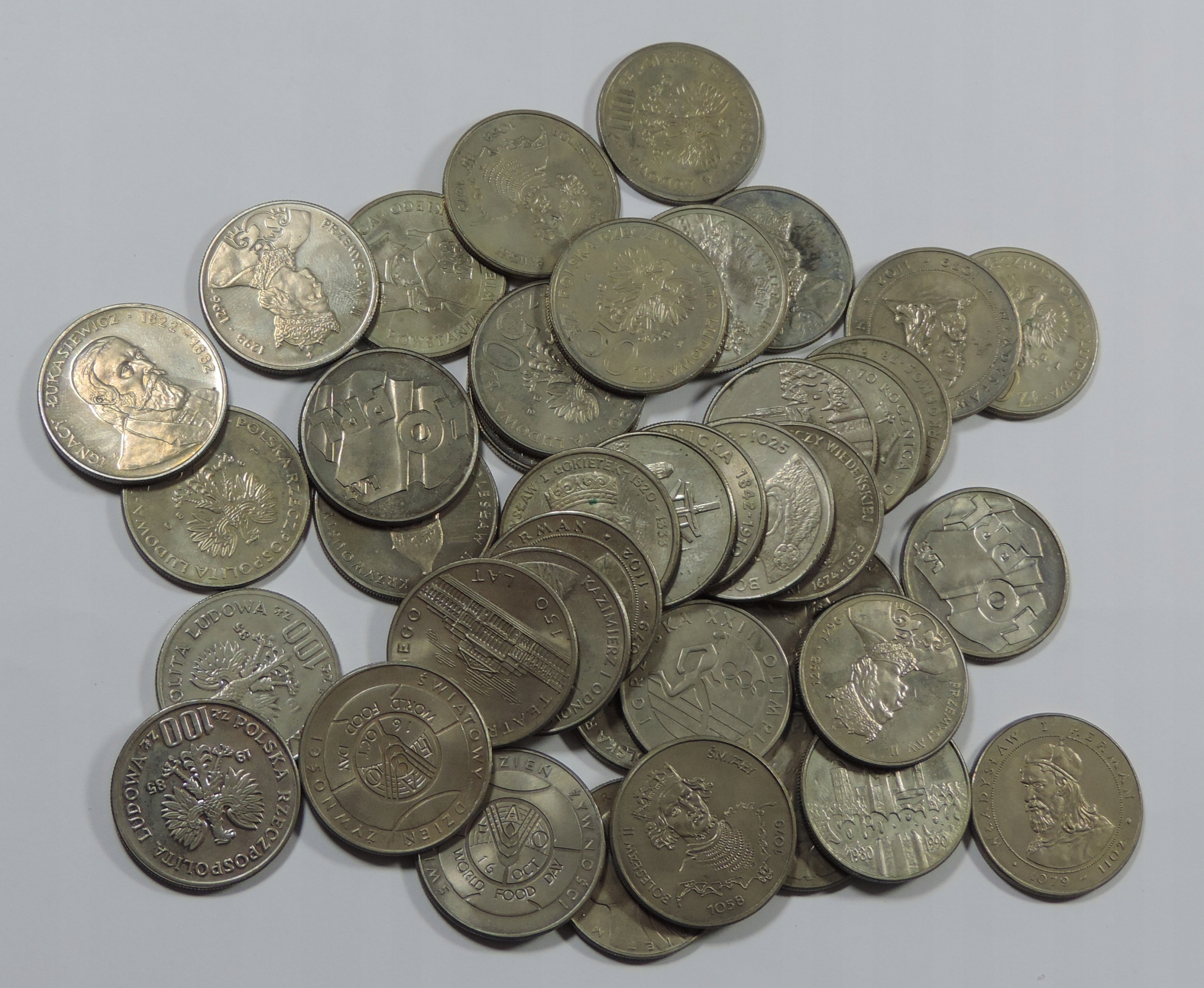 ZESTAW 40x MONETA OBIEGOWA - POLSKA PRL - OKOLICZNOŚCIOWA - MIX -YA1919