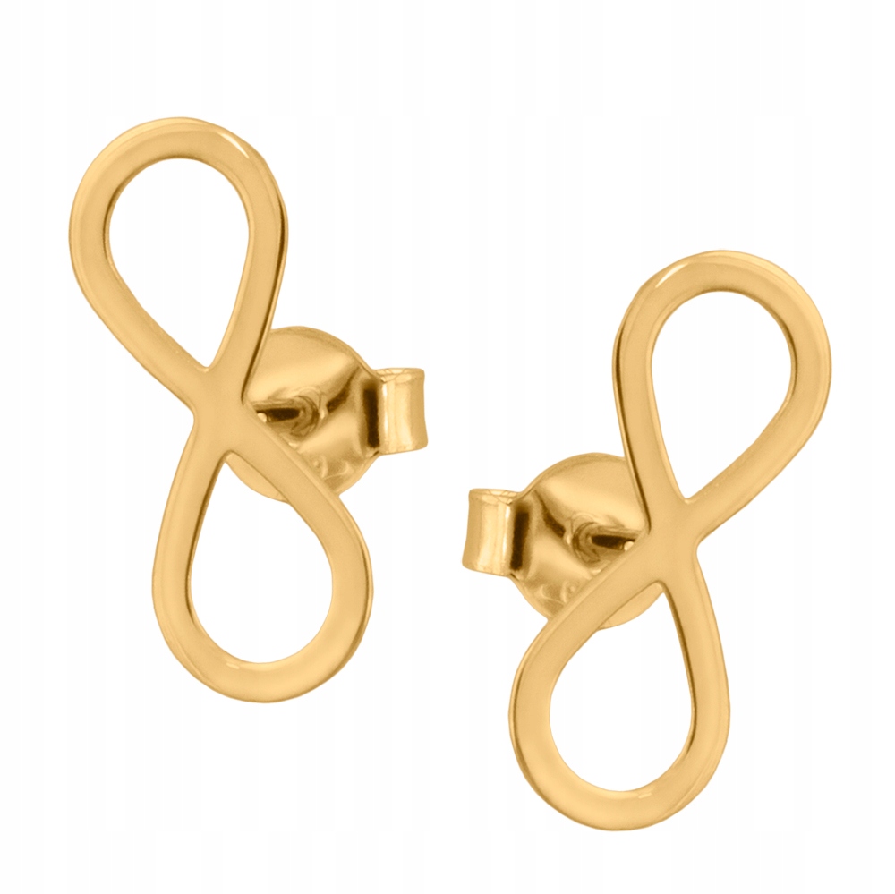Náušnice Jemné Zlaté Nekonečno Infinity zlato pr. 585