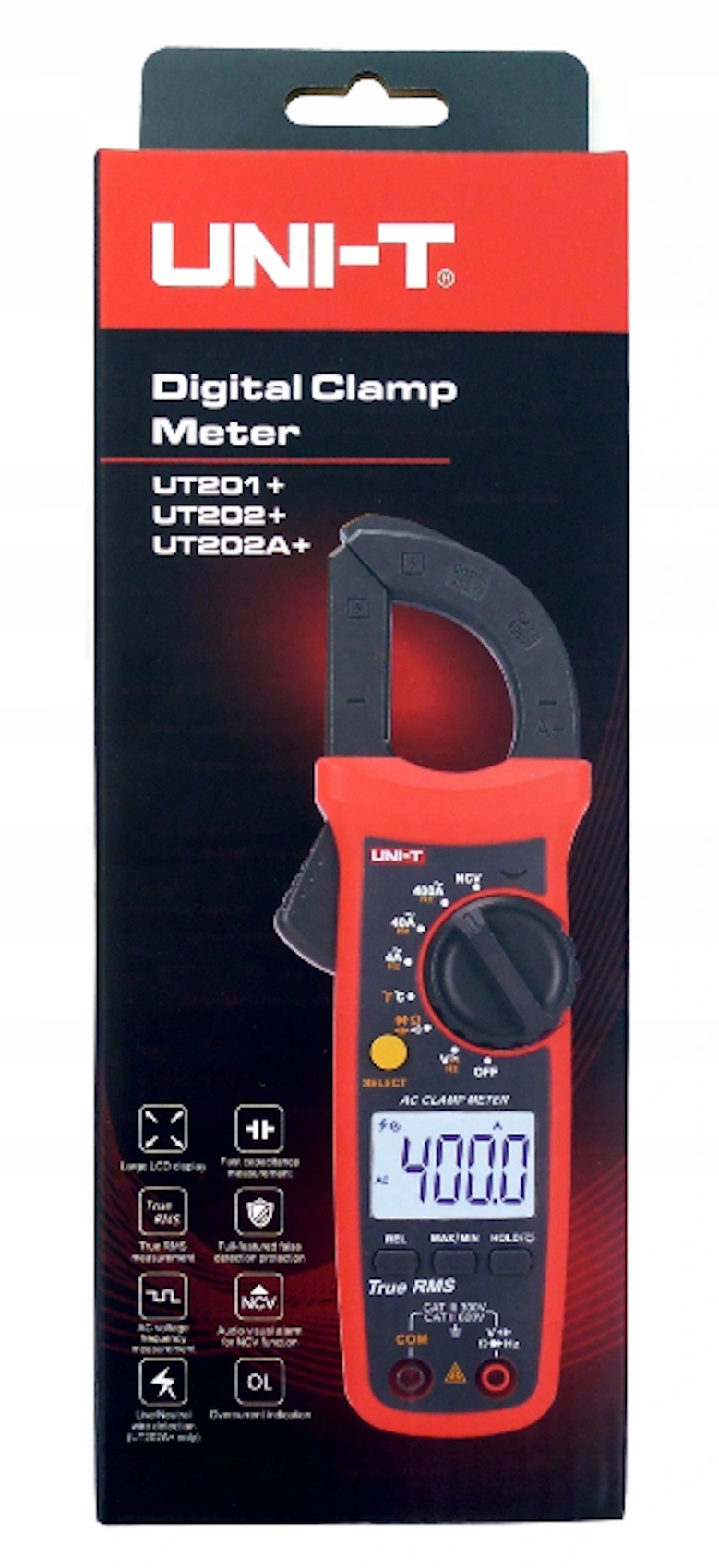 Miernik PRĄD UT202+ UNI-T cęgowy True RMS NCV Kod producenta MIE0401