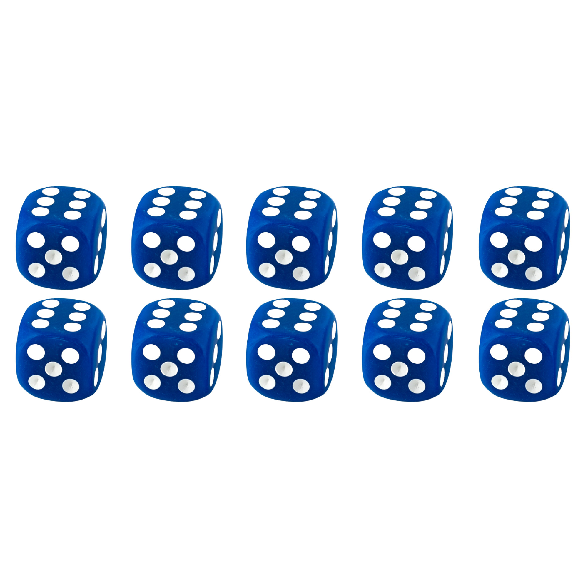 Zestaw 10 Kostek K6 Rpg Kość Niebieska 1,1 CM