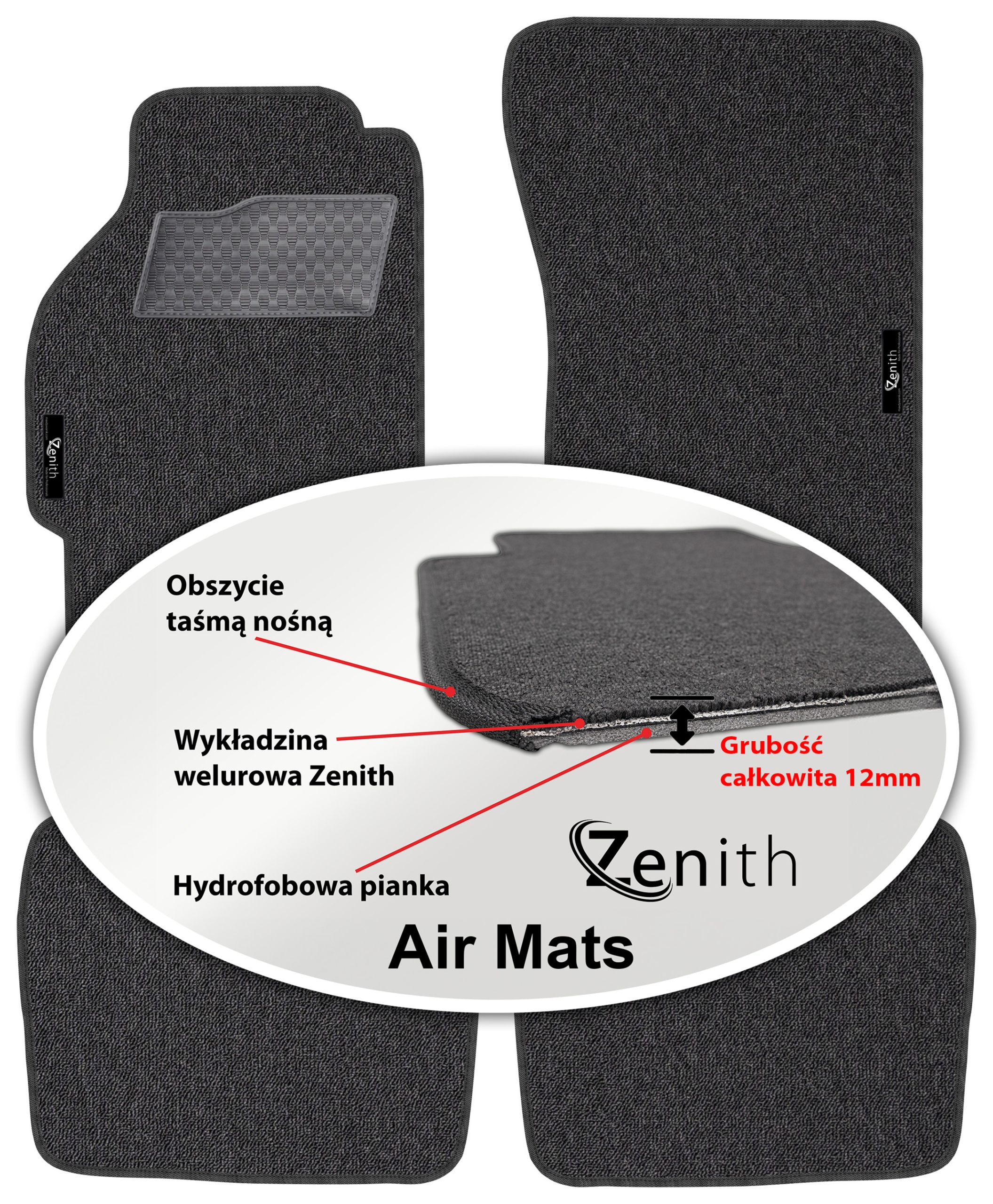 Honda Accord V 1993-1998 Velúrové koberčeky do auta Zenith Air Mats