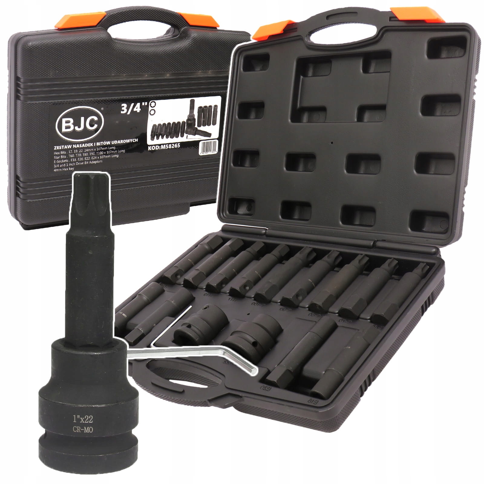 ZESTAW NASADEK I BITÓW UDAROWYCH IMBUS TORX KUTE