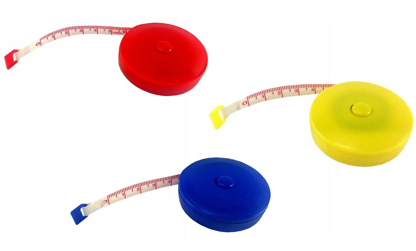 3x Centymetr Krawiecki Zwijany Automatyczny z Blokadą 150cm