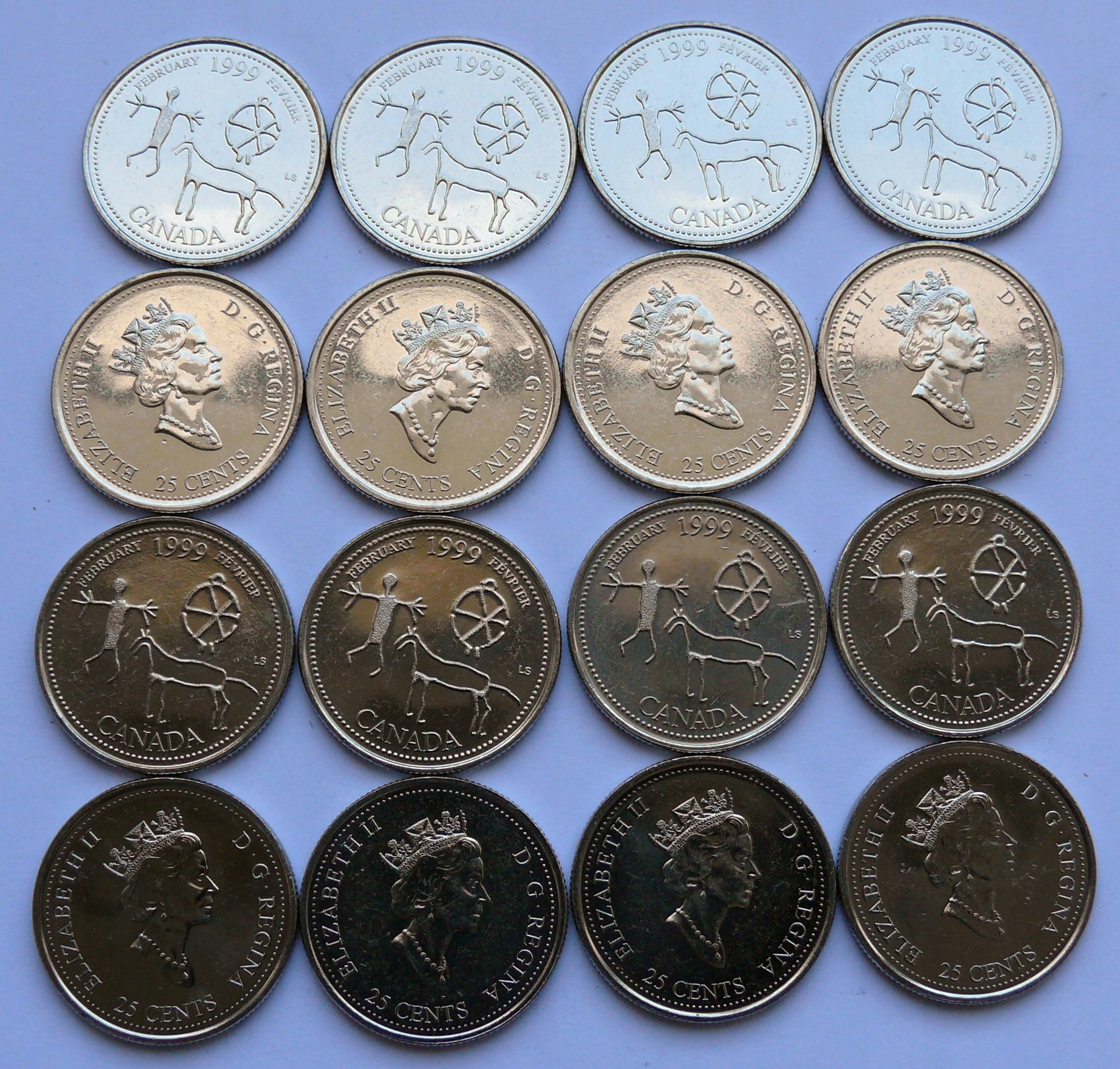 Kanada - ELŻBIETA II - 25 centów 1999 r. - Luty 1999