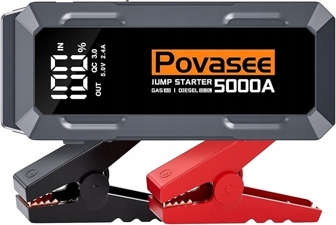 Jump Starter Power Banka Štartér Povasee Automobilový Booster Kábel Svorky