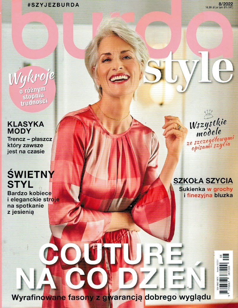 Burda 8 / 2022 wykroje couture (13159467580) | Czasopismo Allegro