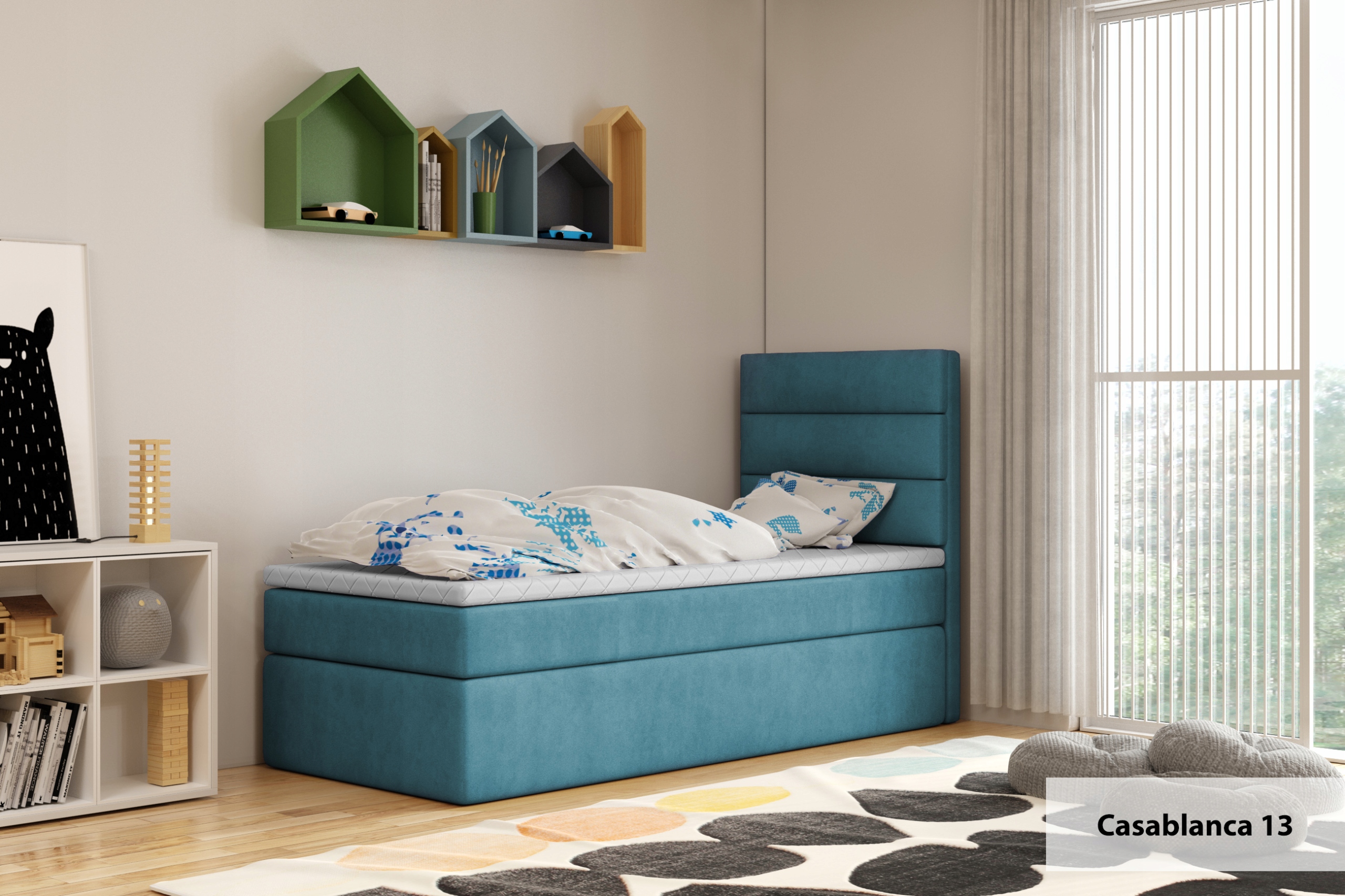 Łóżko młodzieżowe tapczan Max 90x180 zagłówek Długość mebla 180 cm