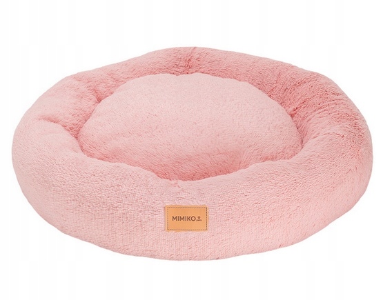 Levně Pelíšek Pro Psa Kočku Kulaté Polštář Shaggy XL 75 CM Růžové