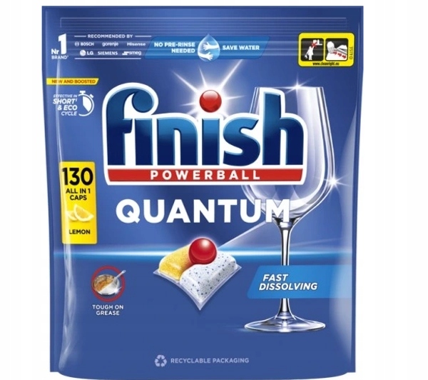 Kapsułki do zmywarki Finish Quantum All in 1 lemon 130 sztuk