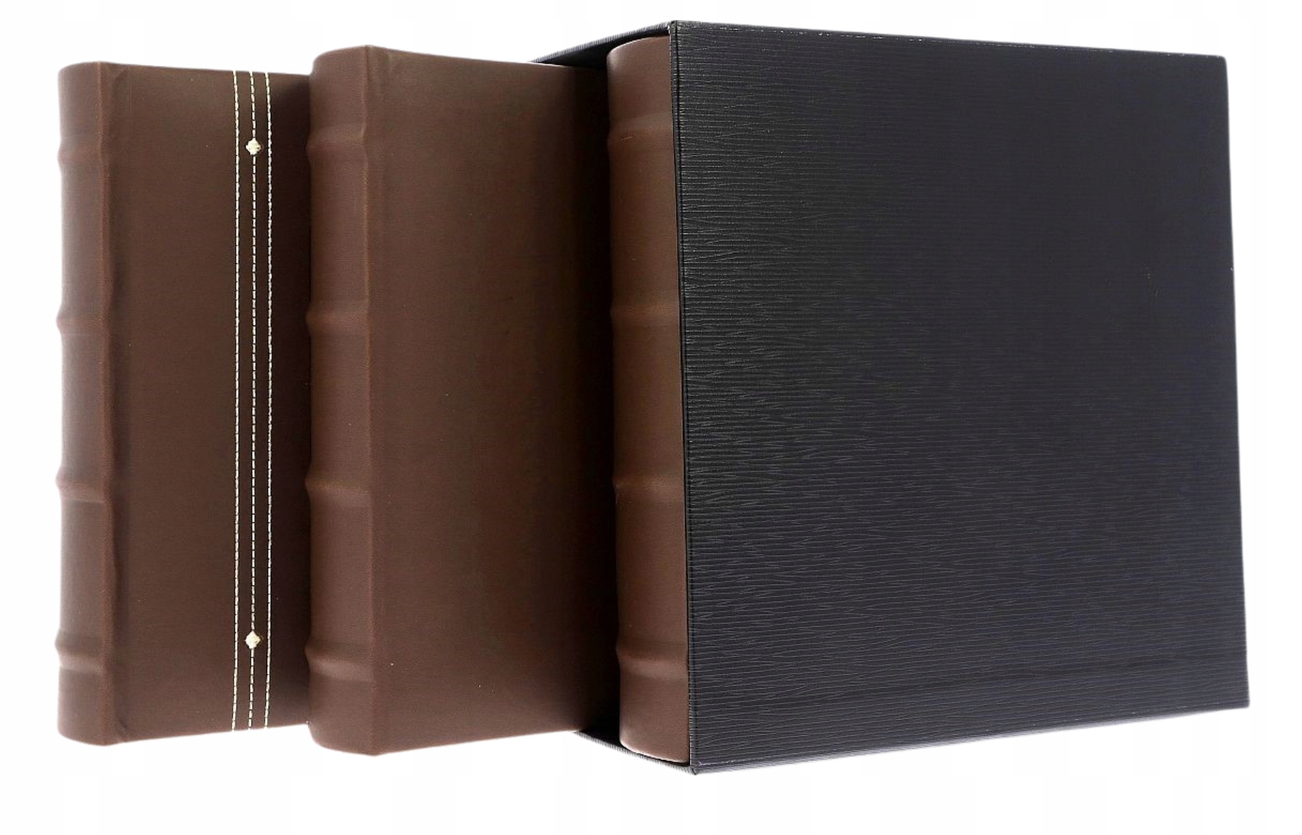 Sada 3 alb 600 fotografií 3x200 ekokůže v krabičce jako dárek