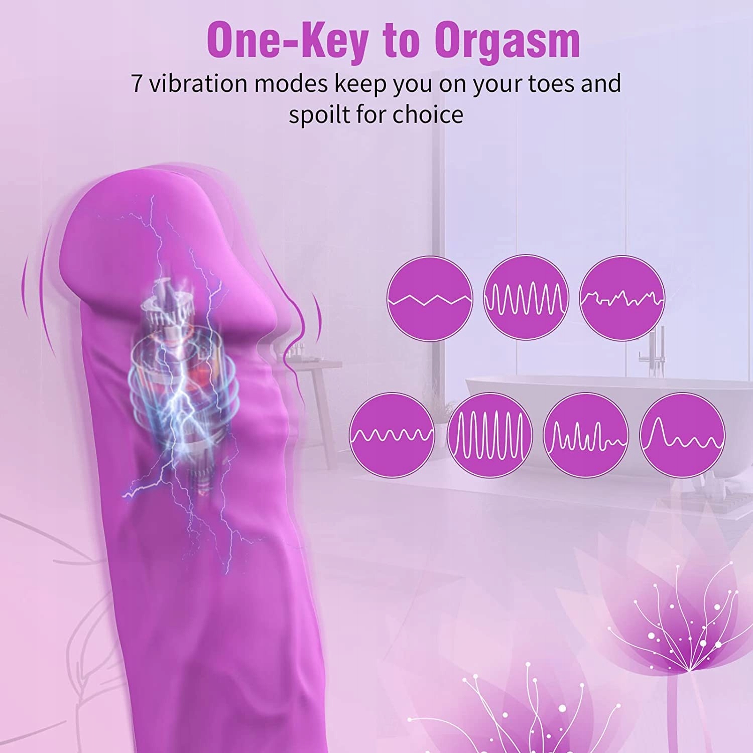 FIDECH Realistyczny Wibrator Dildo Silikonowy Z 7 Trybami Dla Kobiet i Par — miniatura 2