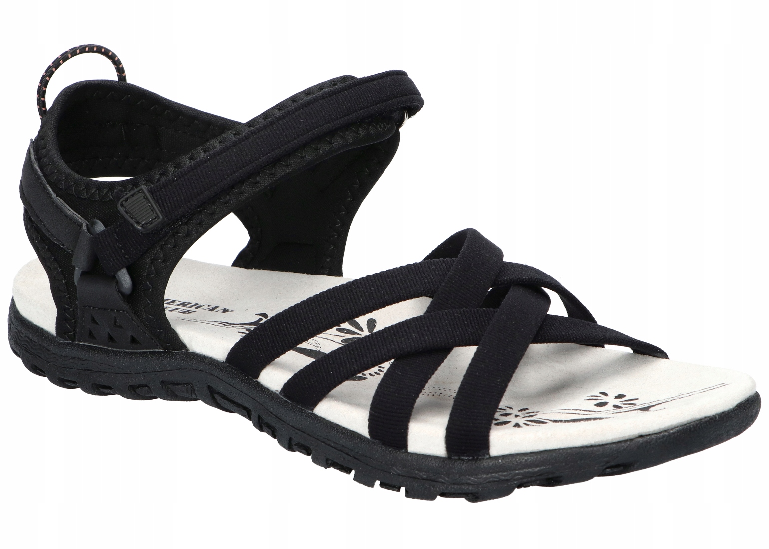 American Club HL218 Lehké Stylové Dámské Sandály S Koženou Stélkou Bk 41