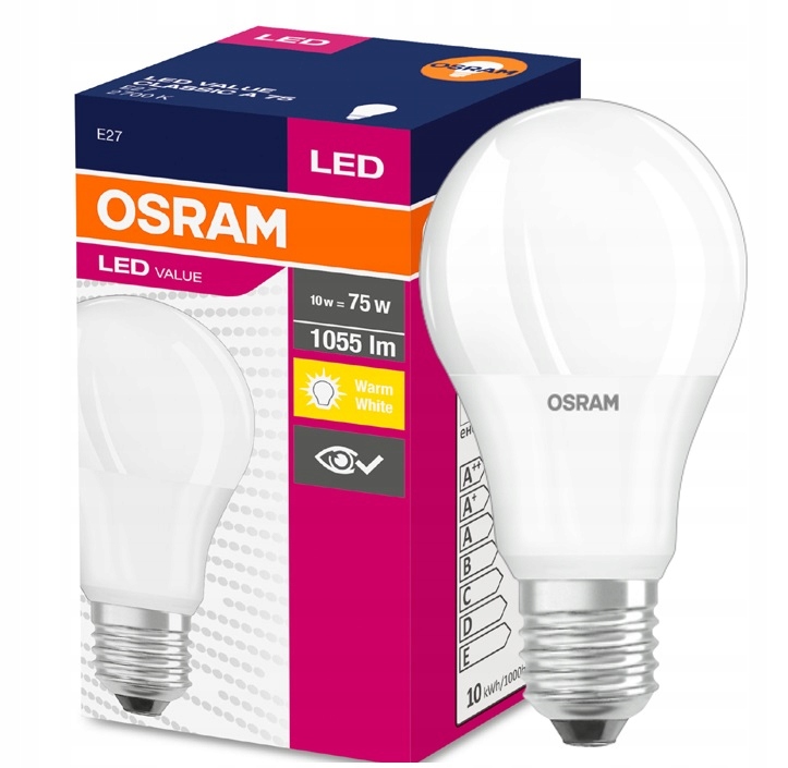 

Osram żarówka Led Value 10W 75W E27 2700K