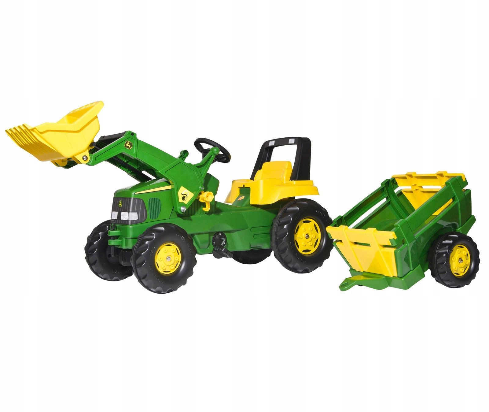 TRAKTOR NA PEDAŁY PRZYCZEPA JOHN DEERE ROLLY TOYS PRZYCZEPKA ŁYŻKA 3-8 lat