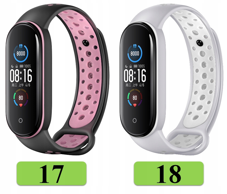 PASEK OPASKA BRANSOLETA do XIAOMI MI BAND 5/6/7 21 MEGA KOLORÓW Pochodzenie zamiennik