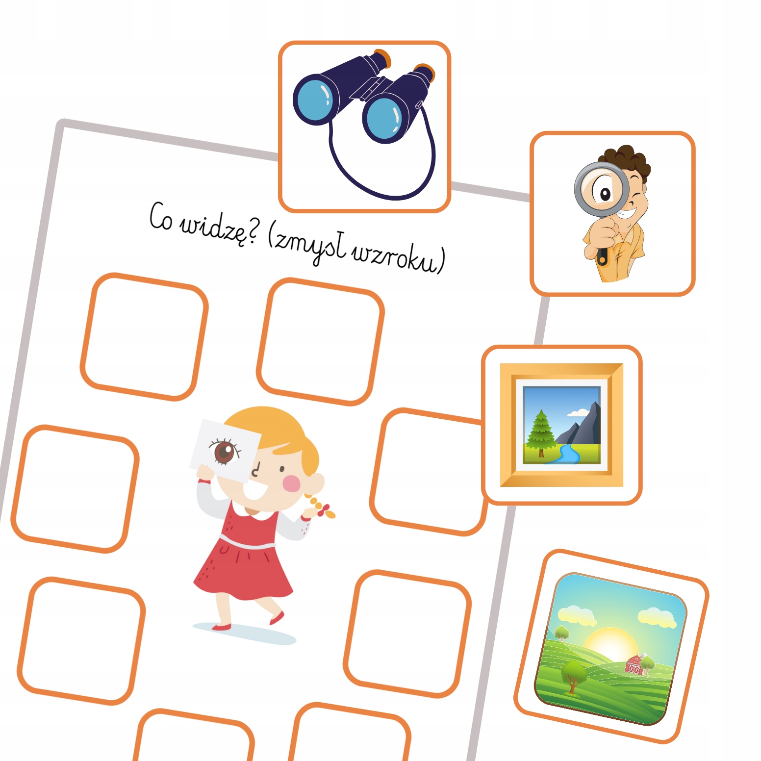 5 zmysłów karty pracy pomoce dydaktyczne PDF