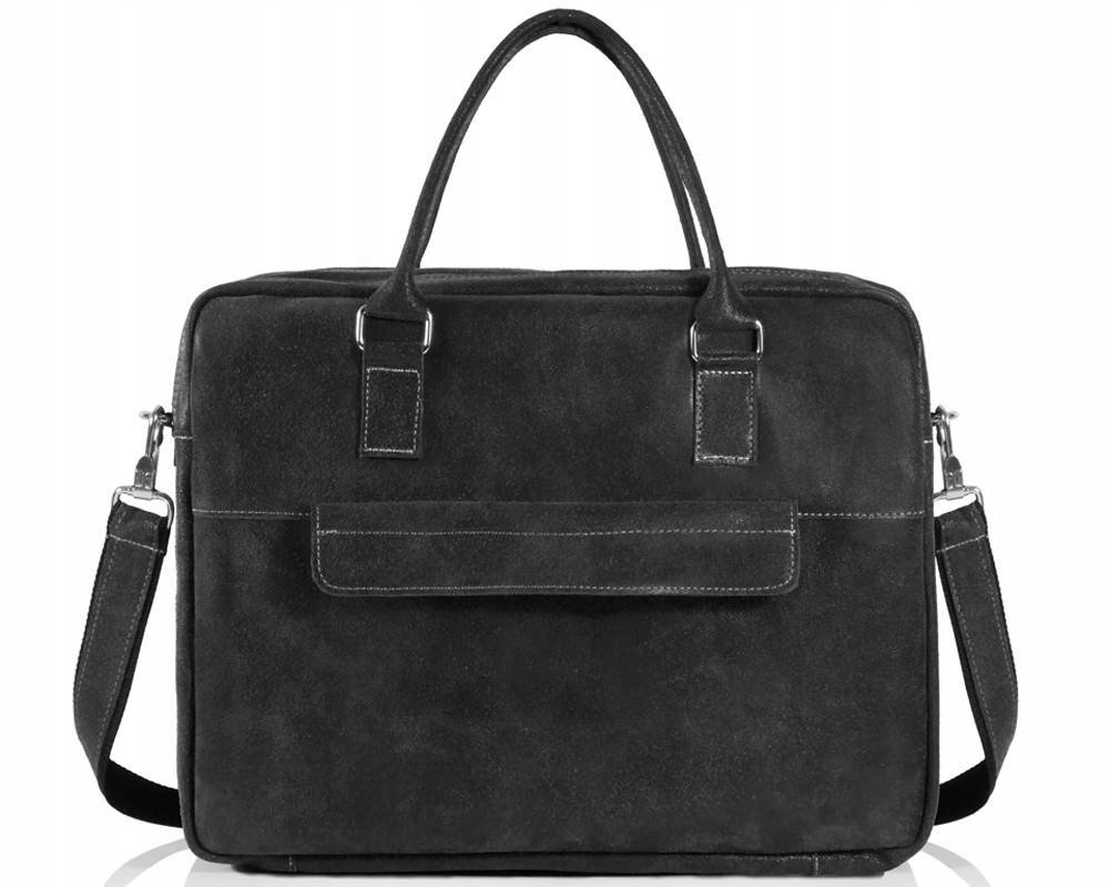 SKÓRZANA TORBA NA LAPTOP SOLOME GRAFIT 17" ALSTON VINTAGE