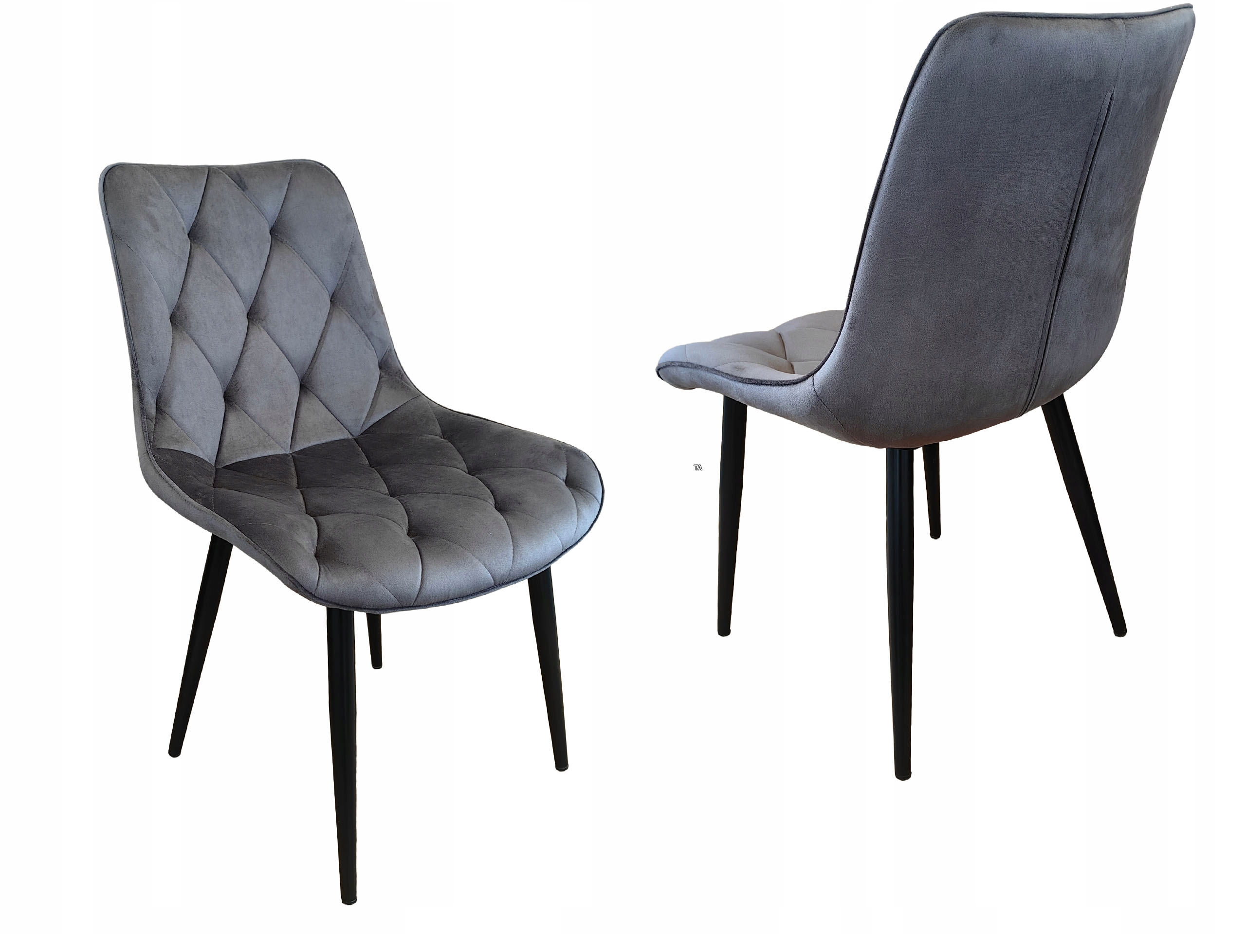 DeLuxe Čalouněné křeslo Velurové do kuchyně Jídelny Loftu Šedé