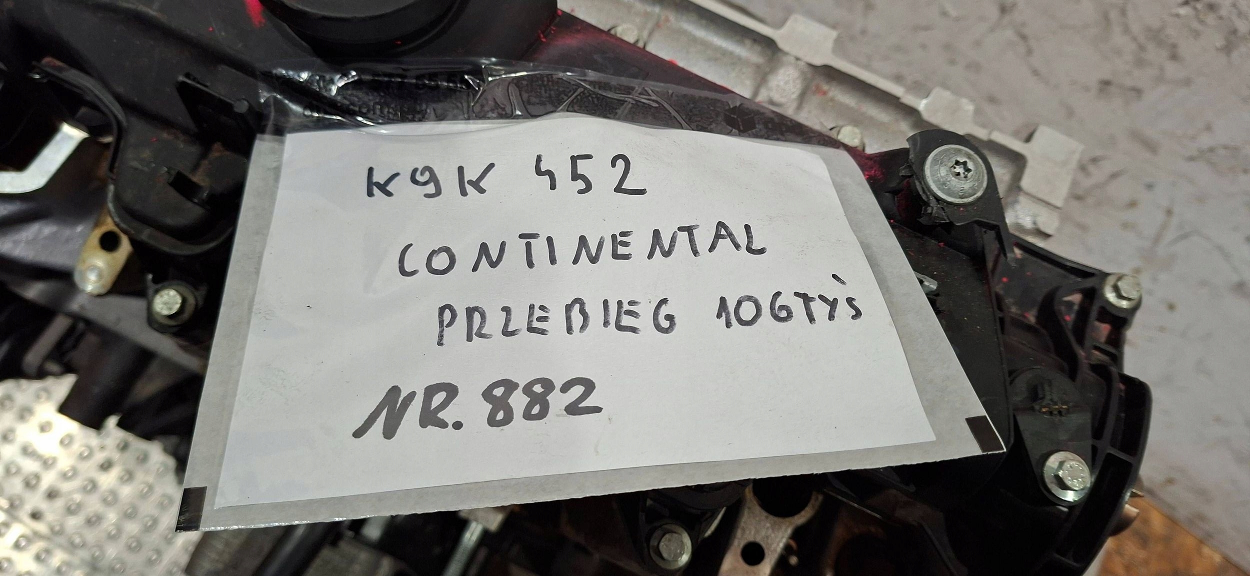 engine K9K452 CONTINENTAL RENAULT KANGOO III CITAN 1.5 DCI 90KM 2013