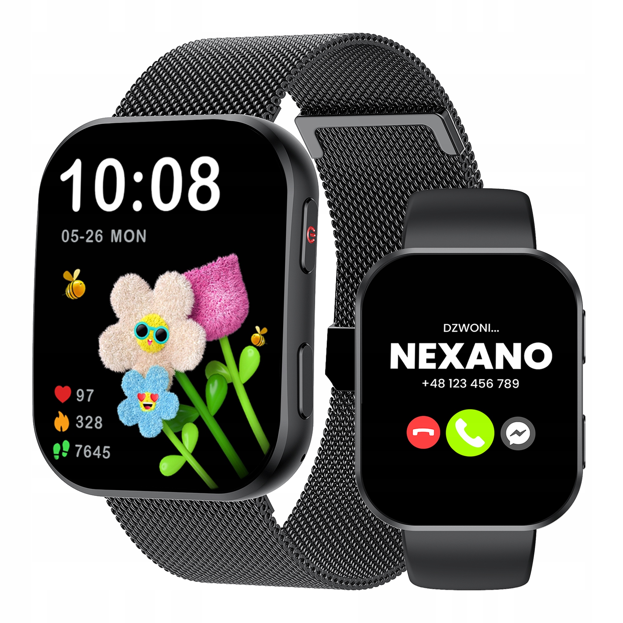 Smartwatch Damski Zegarek Amoled Menu Pl Rozmowy Powiadomienia Sos 3 Paski
