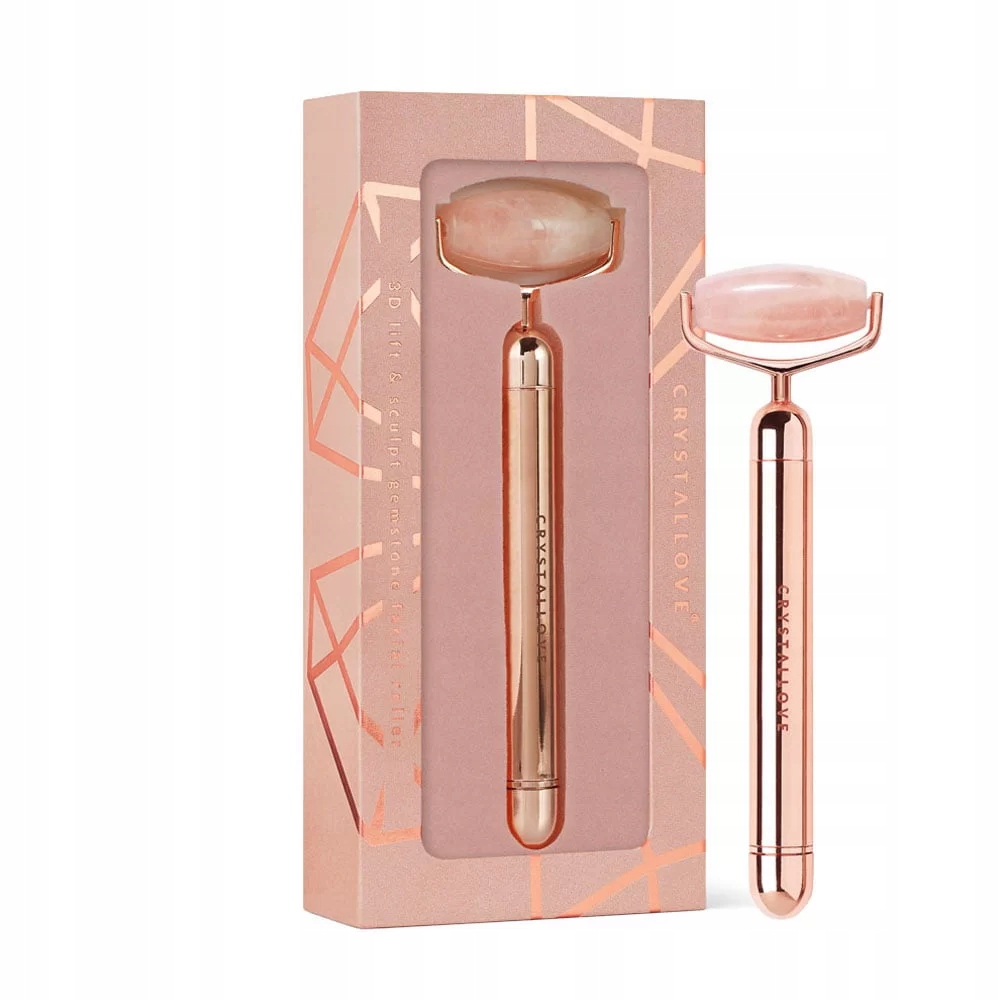 Crystallove Pulzační roller z růženínu Rose Gold