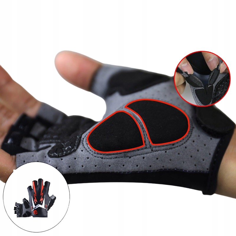 RĘKAWICZKI ROWEROWE KRÓTKIE ŻELOWE DOBRA JAKOŚĆ EAN (GTIN) 7413105105250