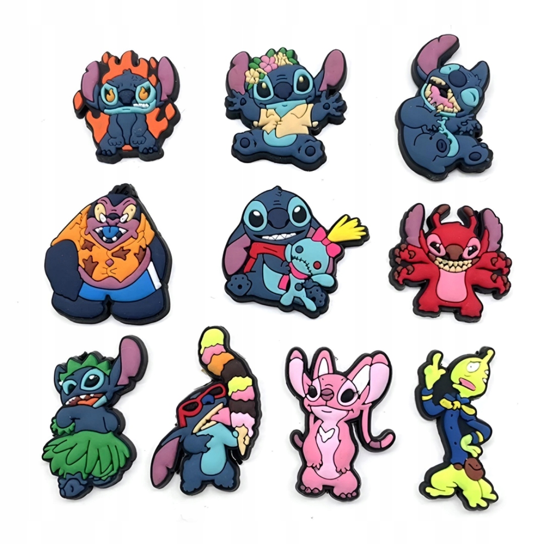 10 SZT CHARMS DO CROCS LILO I STICH DISNEY PRZYPINKI