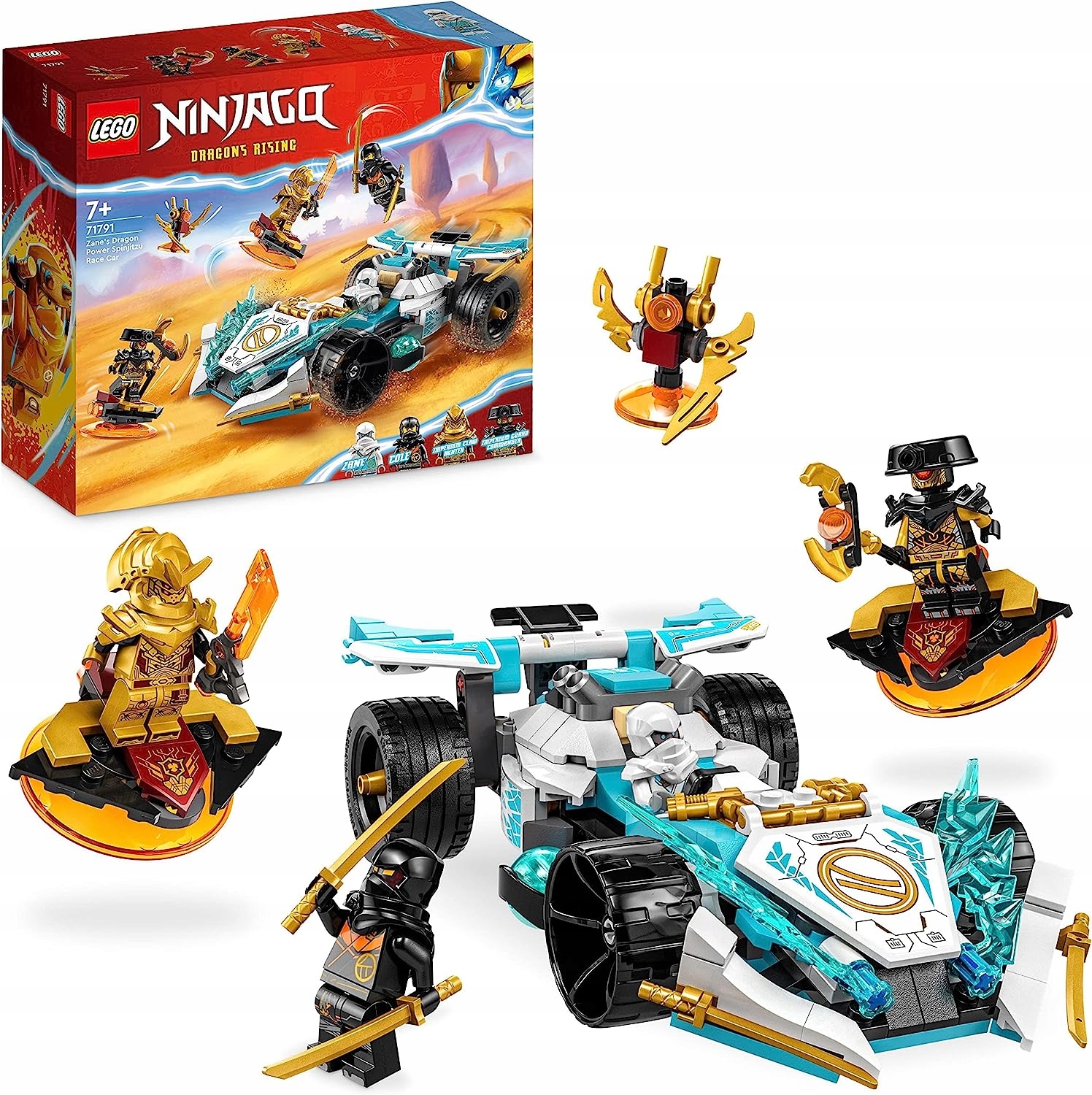 LEGO NINJA GO 71791 SAMOCHÓD WYŚCIGOWY AUTO SPINJITZU SMOKA ZANE'A 7+ EAN (GTIN) 5702012417849