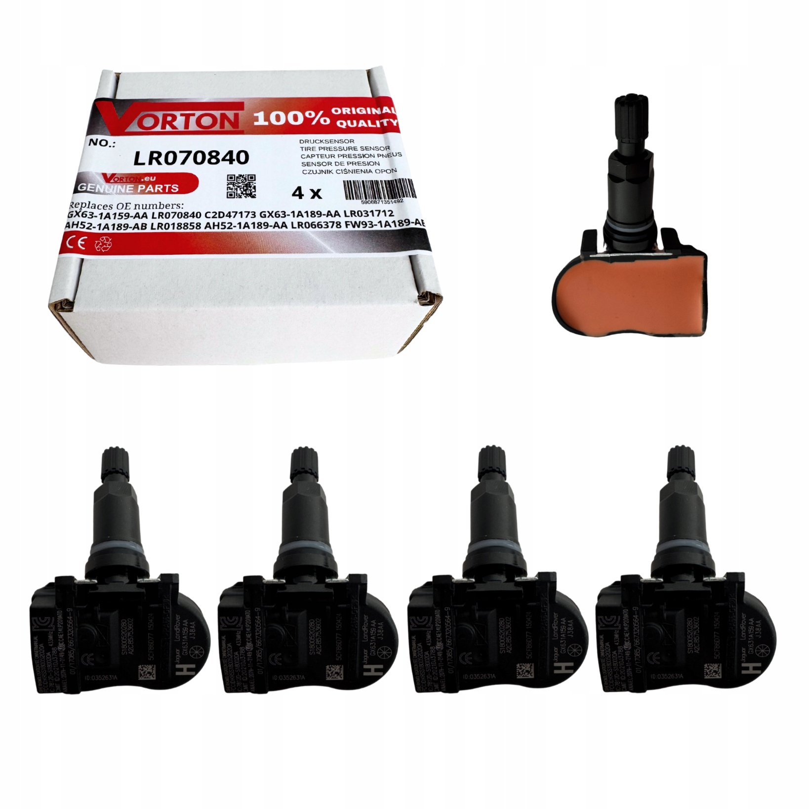 Senzory Tlaku Pneumatík Land Range Rover Evoque L538 Velar L560 L494