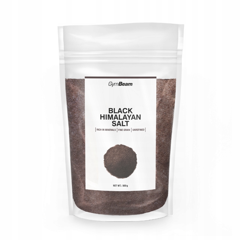 Černá Himálajská Sůl Jemná Zdroj Sodíku A Minerálů Vulkanická GymBeam 500 g