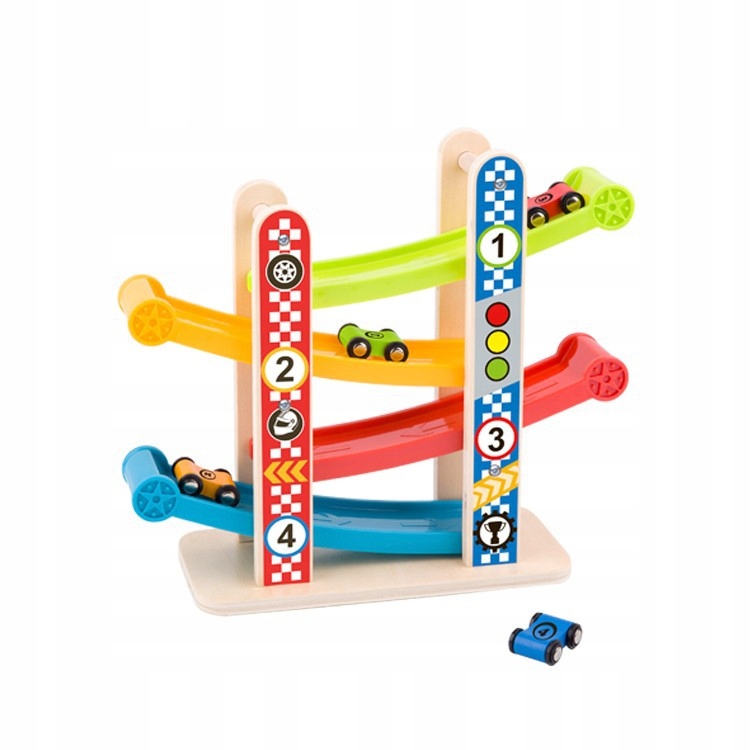 

Drewniana Zjeżdżalnia Dla Samochodów Tor Tooky Toy