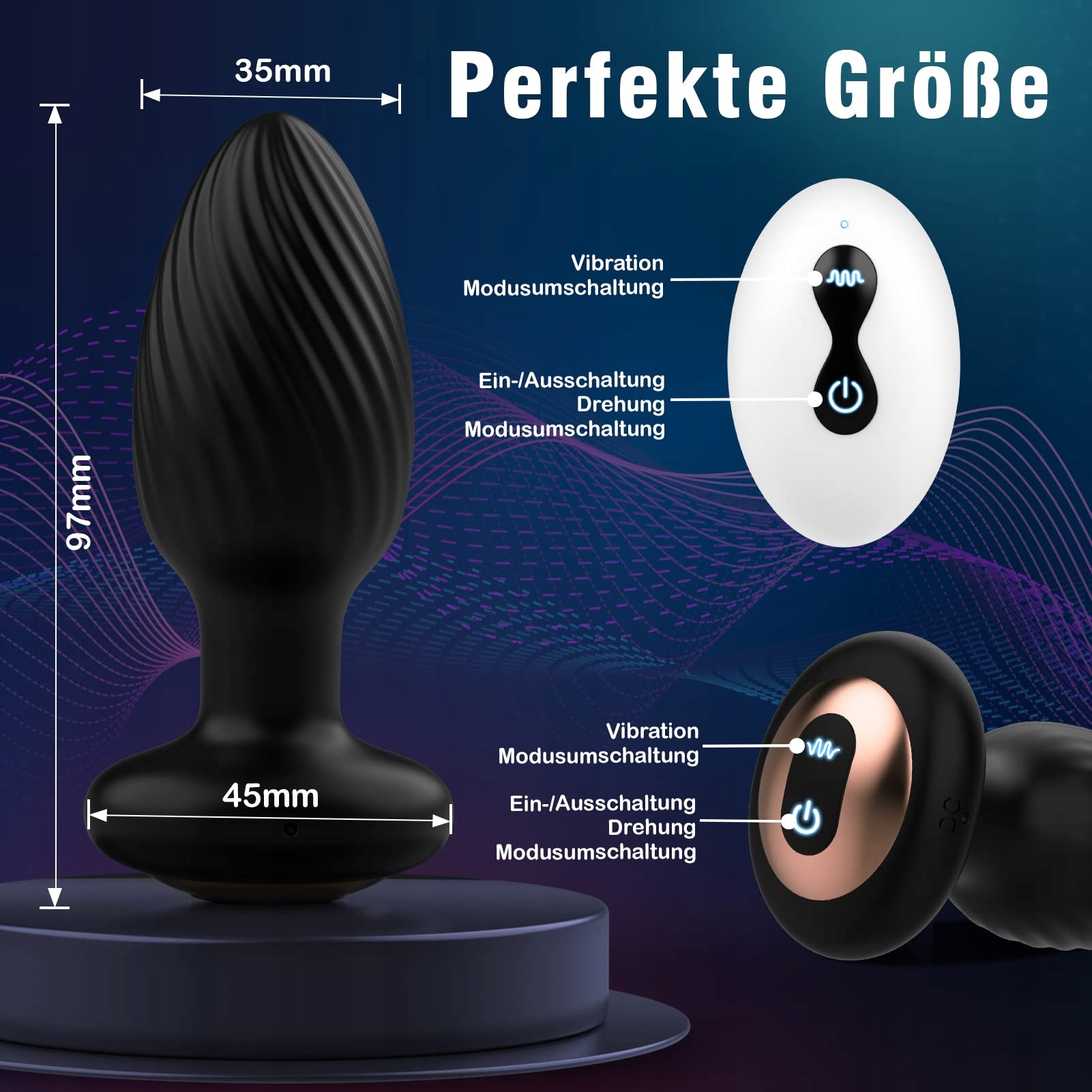 ANALVIBRATOREN Dla Mężczyzn Wibrator Analny Stymulacja Prostaty 7 Trybów — miniatura 6