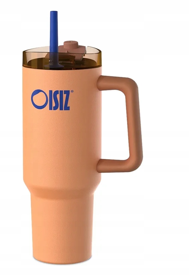 OISIZ Kubek Termiczny 1200 ml Stal Nierdzewna Z Uchem I Słomką — miniatura 7
