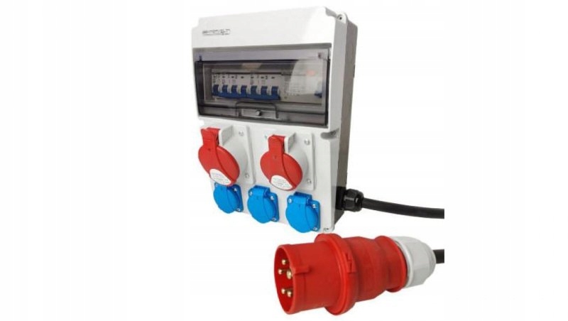 Rozdzielnica budowlana Jun-s/fi 1x 32A 1x 16A 3x230V z kablem IP44