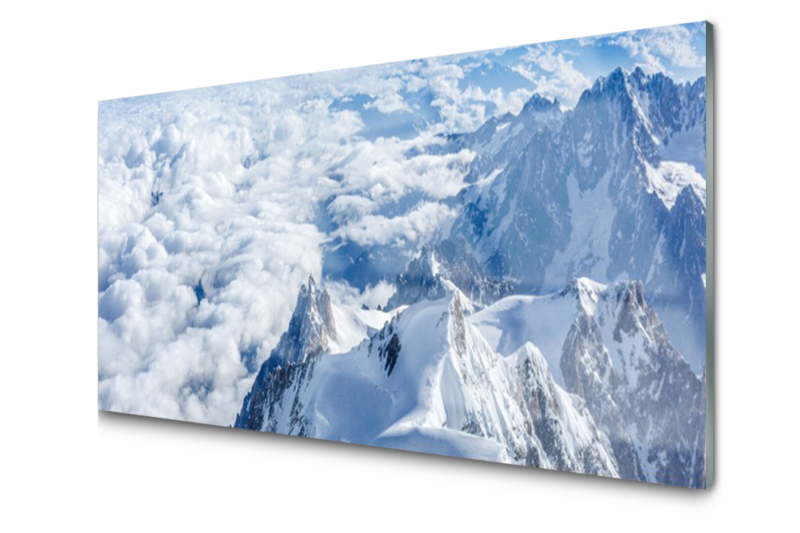 

Panel szklany dekor Góry Szczyty 140x70 + Klej