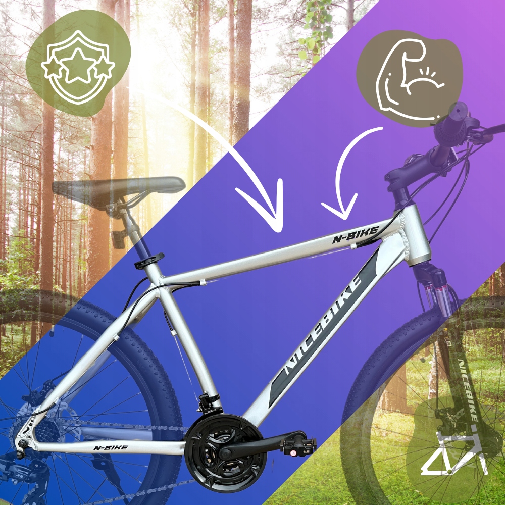 ROWER GÓRSKI MTB 26 SHIMANO 21 BIEGÓW 2xTARCZE RAMA ALUMINIOWA 18" KOŁA 26 Rozmiar koła (