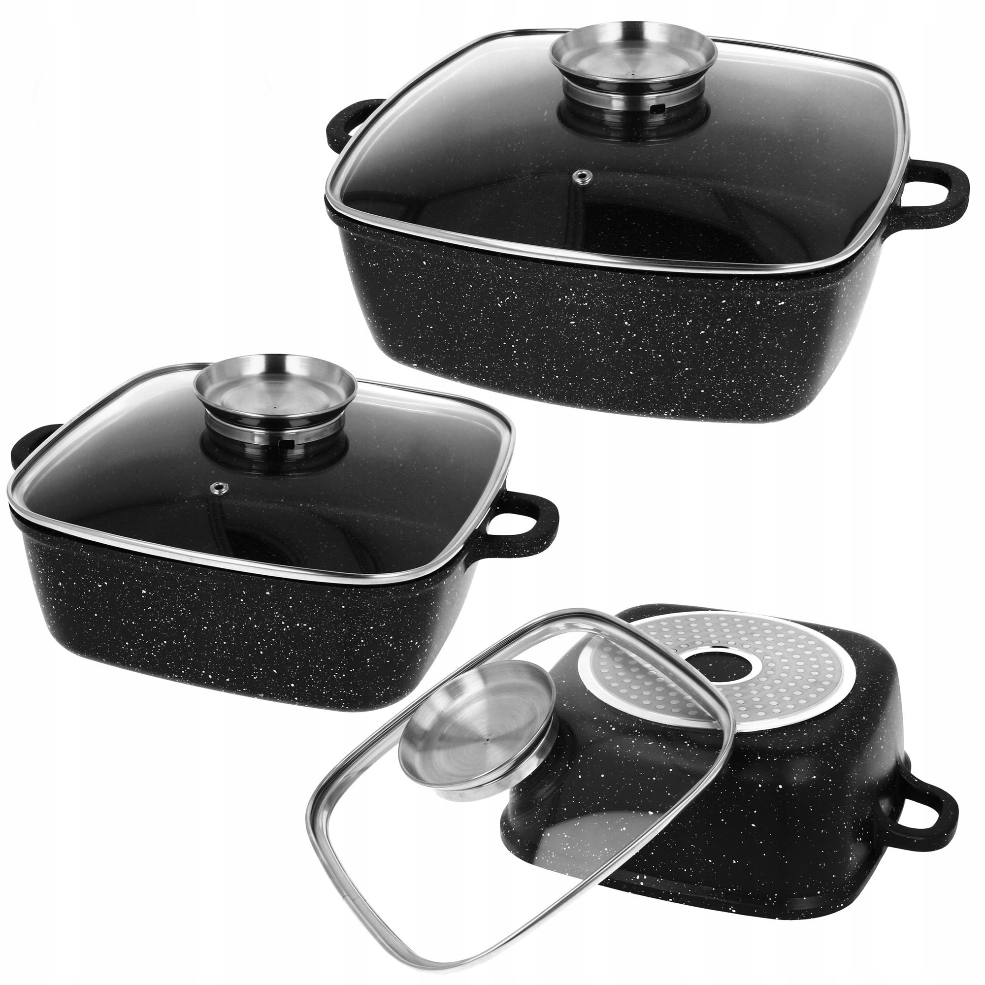 ZESTAW 6-CZĘŚCIOWY Z POWŁOKĄ MARMURKOWĄ ZL-7019 Marka Zilner