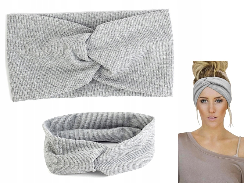 

Opaska Damska Na Głowę Uszy Zimę Węzeł Boho Turban