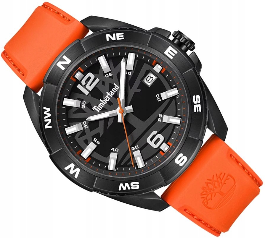 Nové Módní Mládežnické Hodinky Timberland Milinocket Na Řemínku S Datem 46 mm