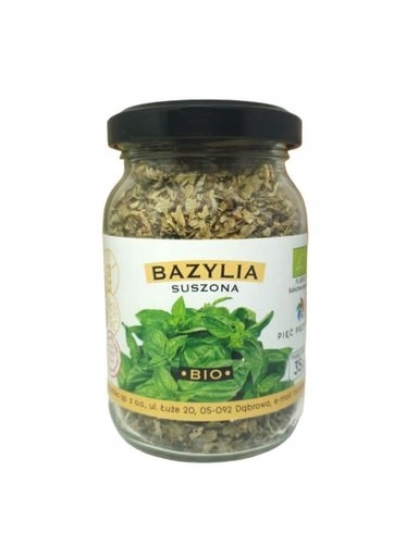 6 x Bazalka sušená bezlepková Bio 35 g Pięć Przemian