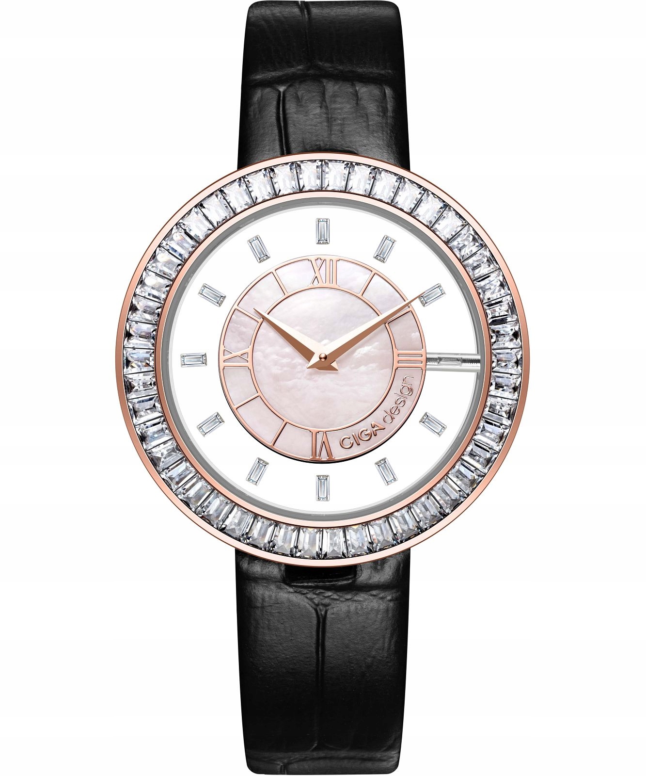Dámské hodinky Ciga Design D Series Sparkle Ciga-D022-REWH-1BK