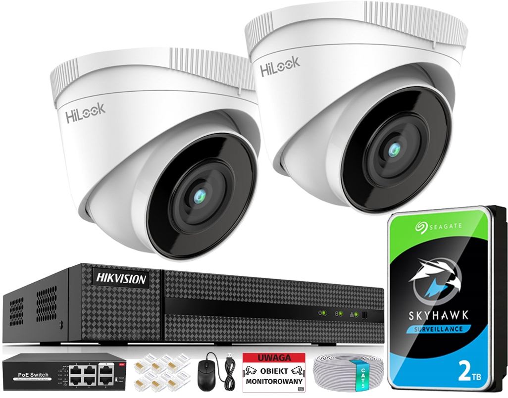Sada Ip monitorovania pre rozšírenie 2 kamier 5Mpx Rekordér 8 kanálov PoE