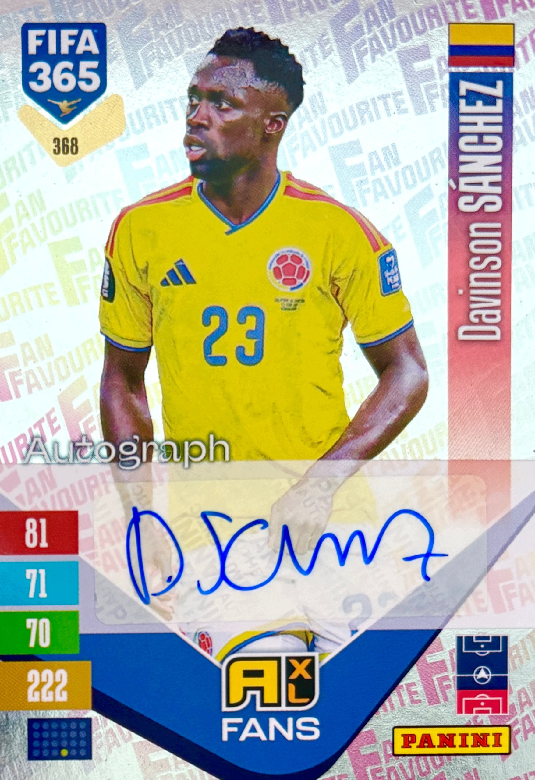 Fifa 365 2027 Fans Favourite 368 Autograf Davinson Sanchez Kolumbia
