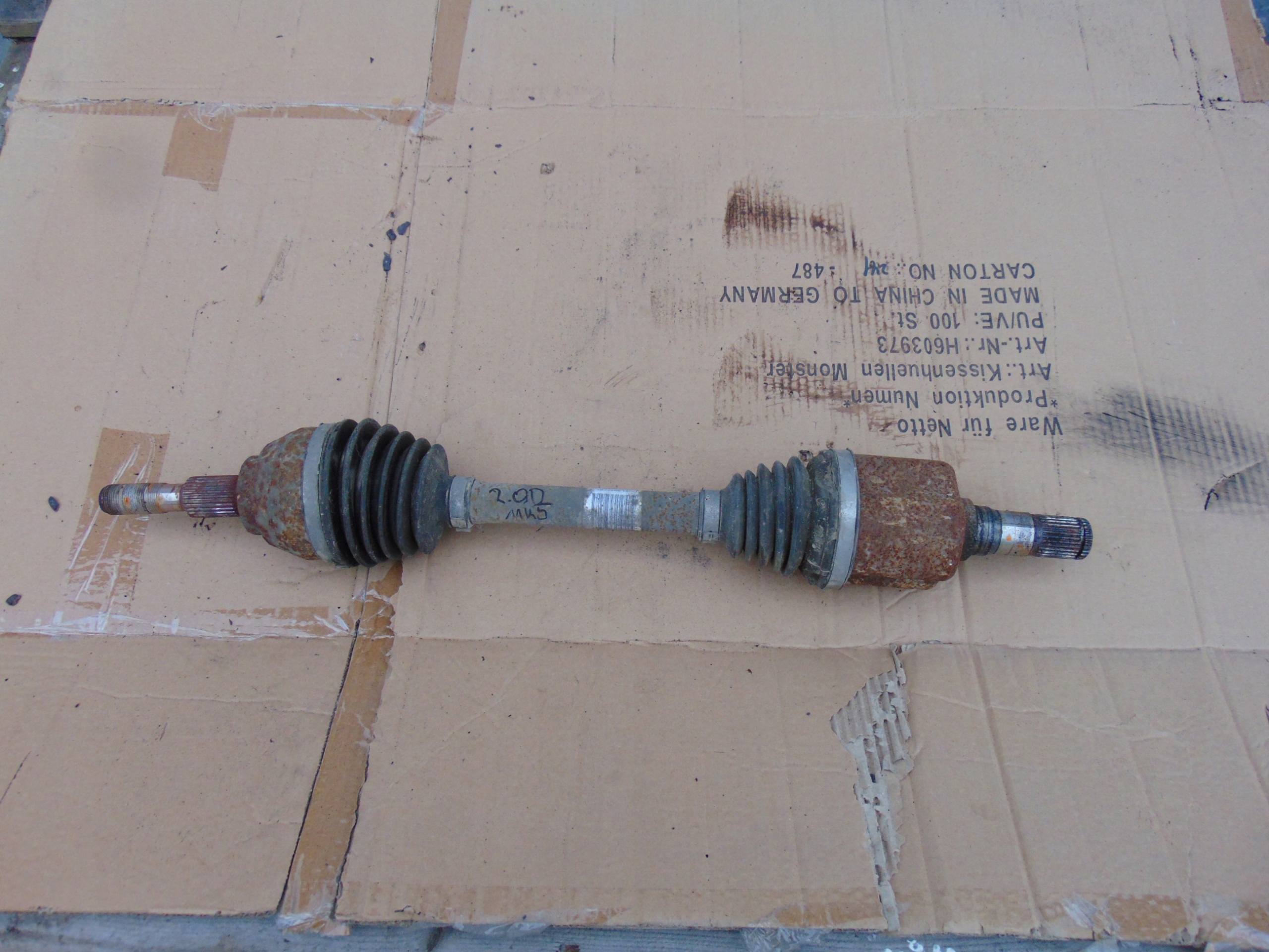 DG91-3B437-KE - ПІВВІСЬ ЛІВИЙ S-MAX MONDEO MK5 2.0 TDCI АВТОМАТ