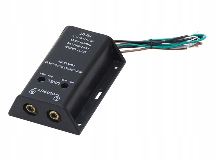 Konwerter poziomu sygnału audio Rca high low adapter do radia bez Rca