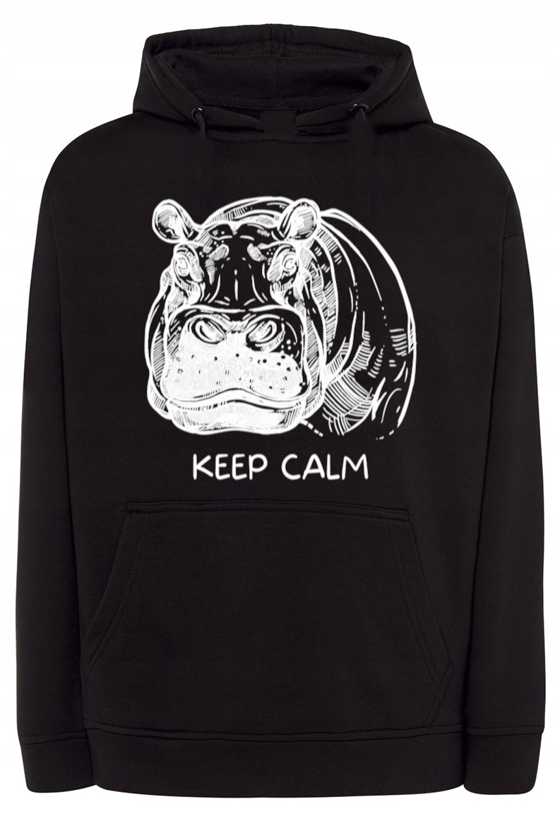 Pánská mikina s potiskem hroch Keep Calm vel. 4XL