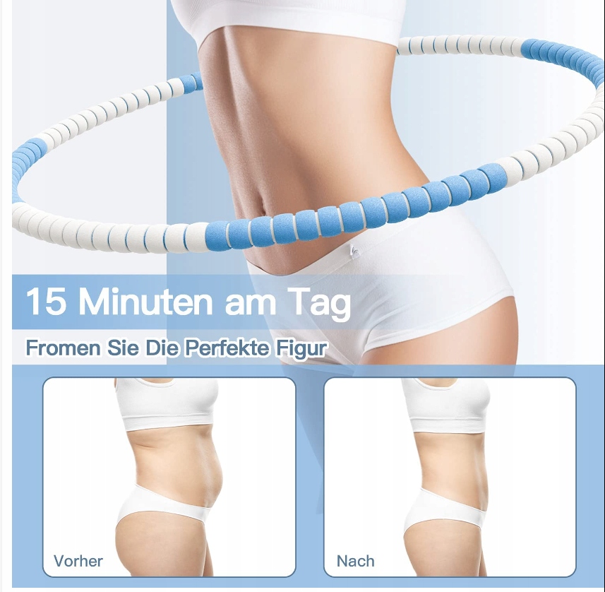 Koło Hula Hop Piankowe Odchudzające 90cm Masażer EAN (GTIN) 86538536853956