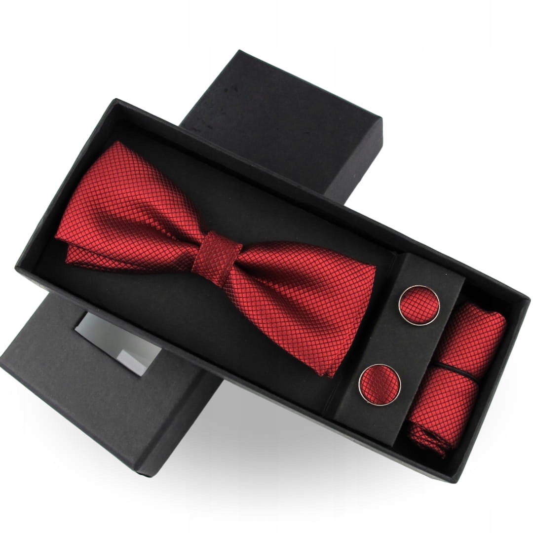 

Mucha Muszka Męska Zestaw Spinki M354